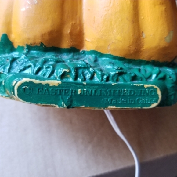 Vintage Easter Unlimited Inc. Blow Foam Mold Light up Pumpkin Jack-o-lantern - Picture 7 of 8